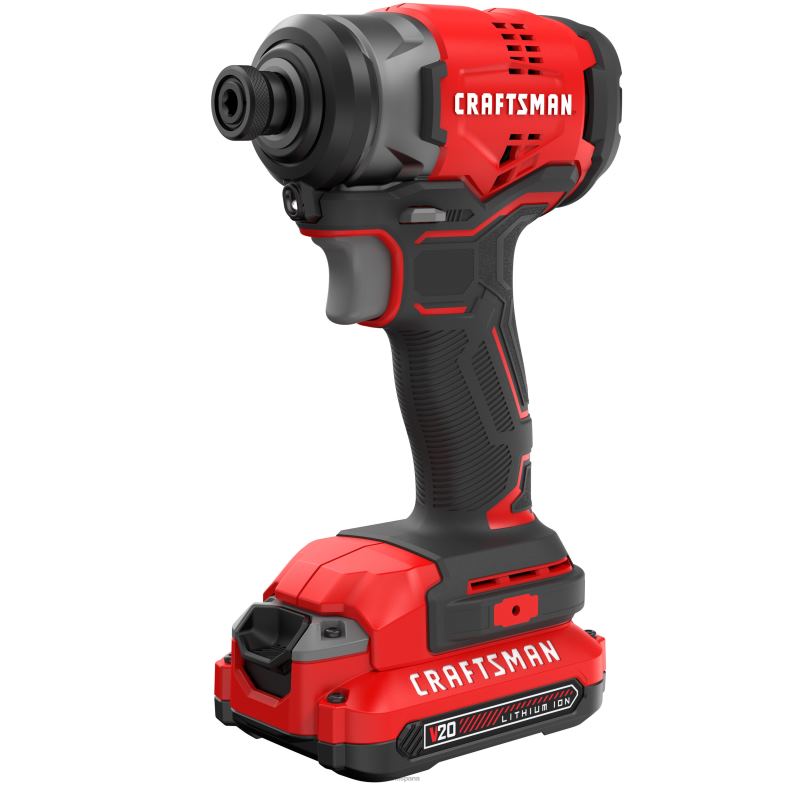 CRAFTSMAN Controlador de impacto inalámbrico sin escobillas v20 de 20 voltios máx (1 batería incluida cargador incluido y bolsa blanda incluida) Herramientas eléctricas 4DTRH135