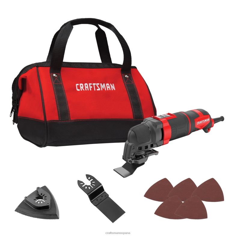 CRAFTSMAN Juego de herramientas oscilantes de 10 piezas velocidad variable 3 amperios con cable y estuche blando Herramientas eléctricas 4DTRH17