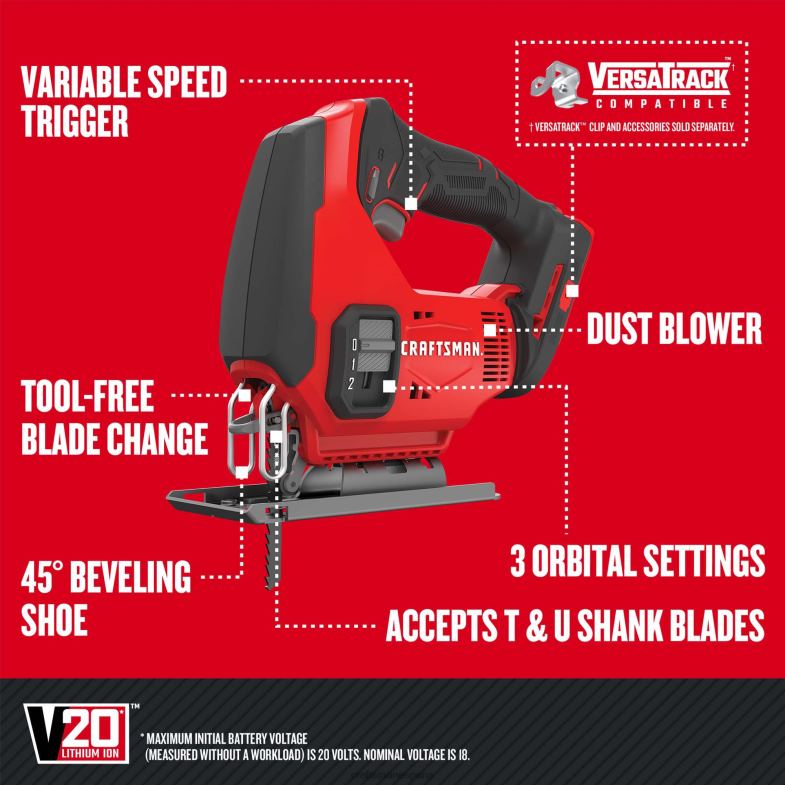 CRAFTSMAN Kit combinado de herramientas eléctricas de 8 herramientas con estuche blando (2 baterías incluidas y cargador incluido) Herramientas eléctricas 4DTRH4