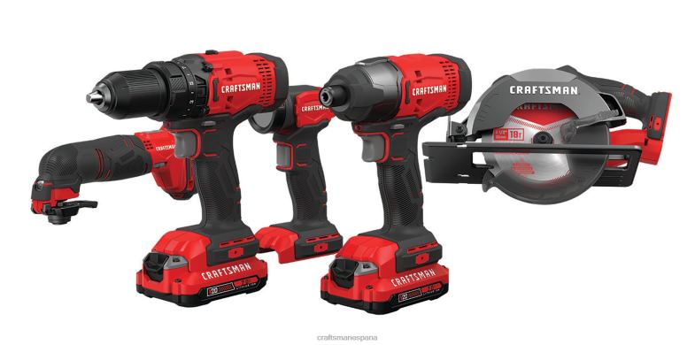 CRAFTSMAN Kit combinado de herramientas eléctricas v20 de 5 herramientas con estuche blando (2 baterías incluidas y cargador incluido) Herramientas eléctricas 4DTRH43