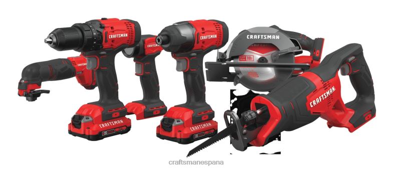 CRAFTSMAN Kit combinado de herramientas eléctricas v20 de 6 herramientas con estuche blando (2 baterías incluidas y cargador incluido) Herramientas eléctricas 4DTRH6