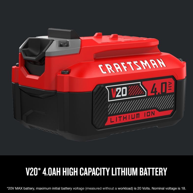 CRAFTSMAN Kit de batería para herramienta eléctrica y sierra circular inalámbrica sin escobillas v20 de 20 voltios máx 7-1/4 pulgadas (incluido) Herramientas eléctricas 4DTRH73