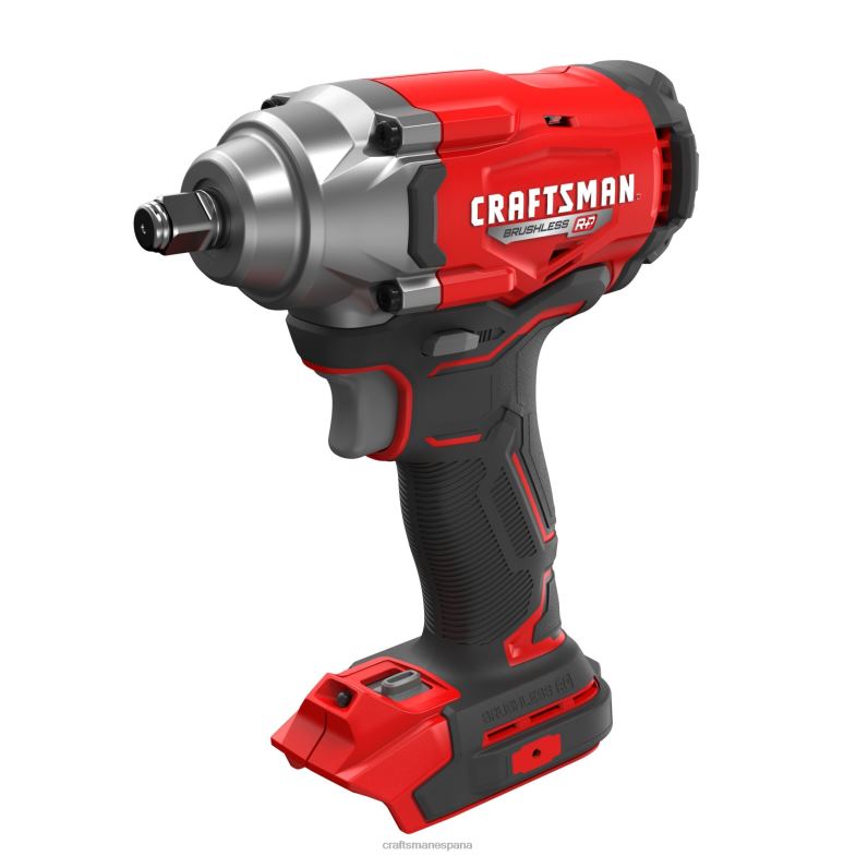 CRAFTSMAN Llave de impacto inalámbrica con accionamiento de 1/2 pulgada sin escobillas de velocidad variable máxima de 20 voltios (herramienta básica) Herramientas eléctricas 4DTRH7