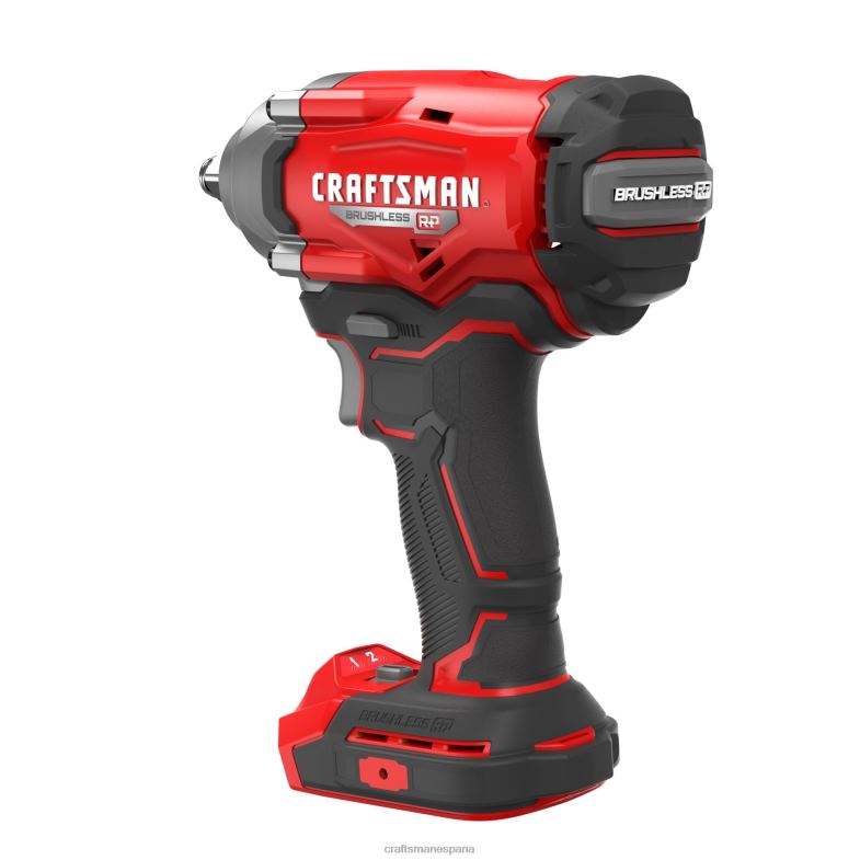 CRAFTSMAN Llave de impacto inalámbrica con accionamiento de 1/2 pulgada sin escobillas de velocidad variable máxima de 20 voltios (herramienta básica) Herramientas eléctricas 4DTRH7