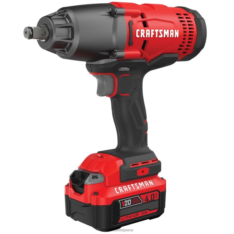 CRAFTSMAN Llave de impacto inalámbrica v20 de 20 voltios de velocidad variable máxima con accionamiento de 1/2 pulgada (batería incluida) Herramientas eléctricas 4DTRH29