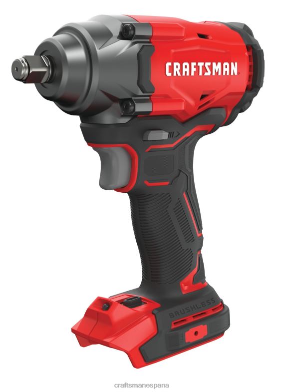 CRAFTSMAN Llave de impacto inalámbrica v20 de 20 voltios velocidad máxima variable sin escobillas con accionamiento de 1/2 pulgada (herramienta básica) Herramientas eléctricas 4DTRH50