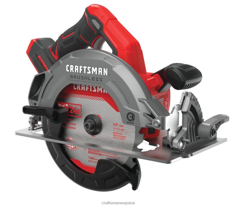 CRAFTSMAN Sierra circular inalámbrica sin escobillas v20 de 20 voltios máx 7-1/4 pulgadas (herramienta básica) Herramientas eléctricas 4DTRH42