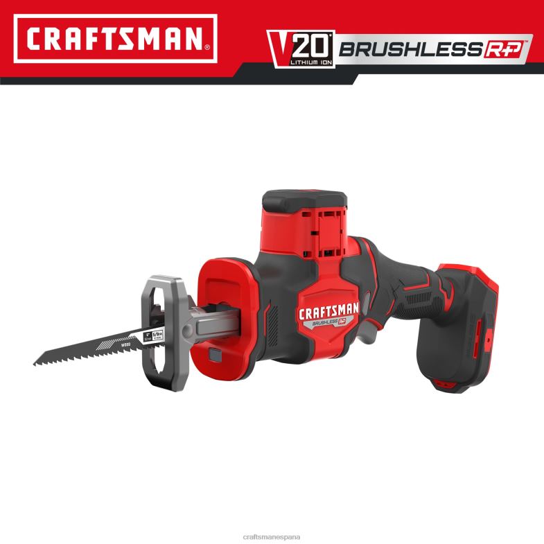 CRAFTSMAN Sierra recíproca inalámbrica sin escobillas v20 rp de velocidad variable máxima de 20 voltios (herramienta básica) Herramientas eléctricas 4DTRH34