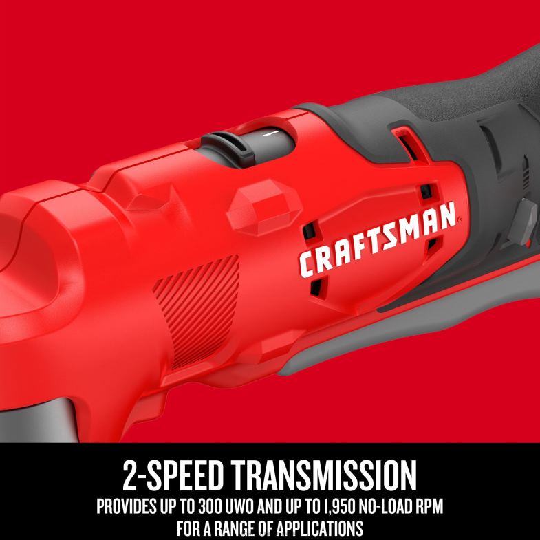 CRAFTSMAN Taladro inalámbrico de ángulo recto v20 de 20 voltios y 3/8 pulgadas Herramientas eléctricas 4DTRH113