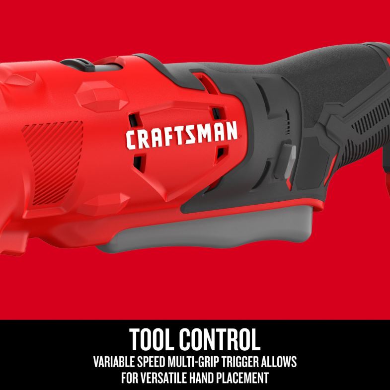 CRAFTSMAN Taladro inalámbrico de ángulo recto v20 de 20 voltios y 3/8 pulgadas Herramientas eléctricas 4DTRH113