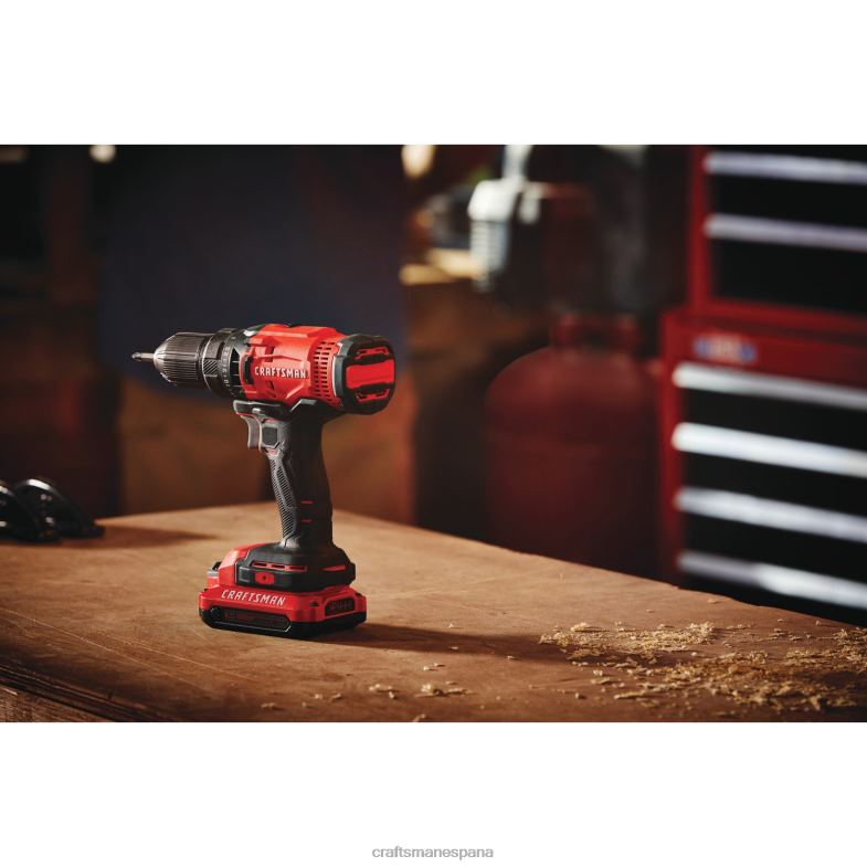 CRAFTSMAN Taladro inalámbrico v20 de 20 voltios máx de 1/2 pulgada (1 batería incluida cargador incluido) Herramientas eléctricas 4DTRH148