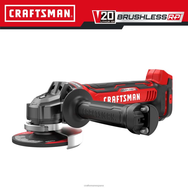 CRAFTSMAN v20 rp Amoladora angular inalámbrica sin escobillas con interruptor de paleta máx de 45 pulgadas y 20 voltios (solo herramienta) Herramientas eléctricas 4DTRH26