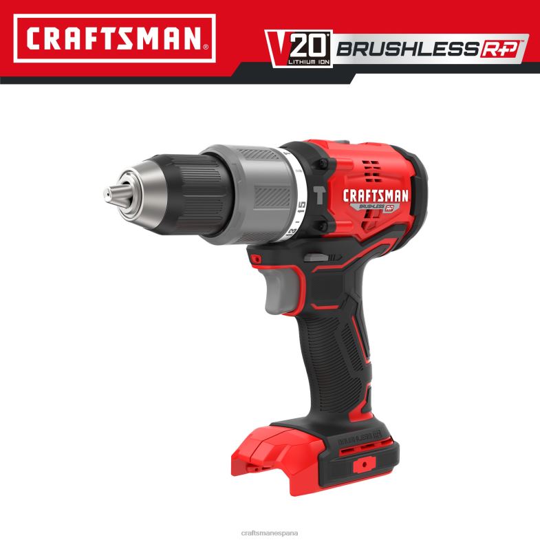 CRAFTSMAN v20 rp Taladro percutor inalámbrico sin escobillas velocidad variable 1/2 pulg 20 voltios amperaje máximo (herramienta básica) Herramientas eléctricas 4DTRH107