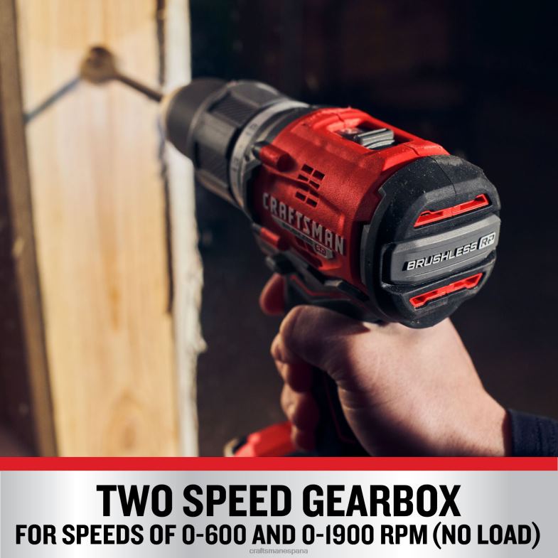 CRAFTSMAN v20 rp Taladro percutor inalámbrico sin escobillas velocidad variable 1/2 pulg 20 voltios amperaje máximo (herramienta básica) Herramientas eléctricas 4DTRH107