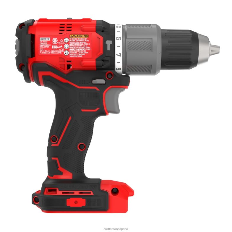 CRAFTSMAN v20 rp Taladro percutor inalámbrico sin escobillas velocidad variable 1/2 pulg 20 voltios amperaje máximo (herramienta básica) Herramientas eléctricas 4DTRH107